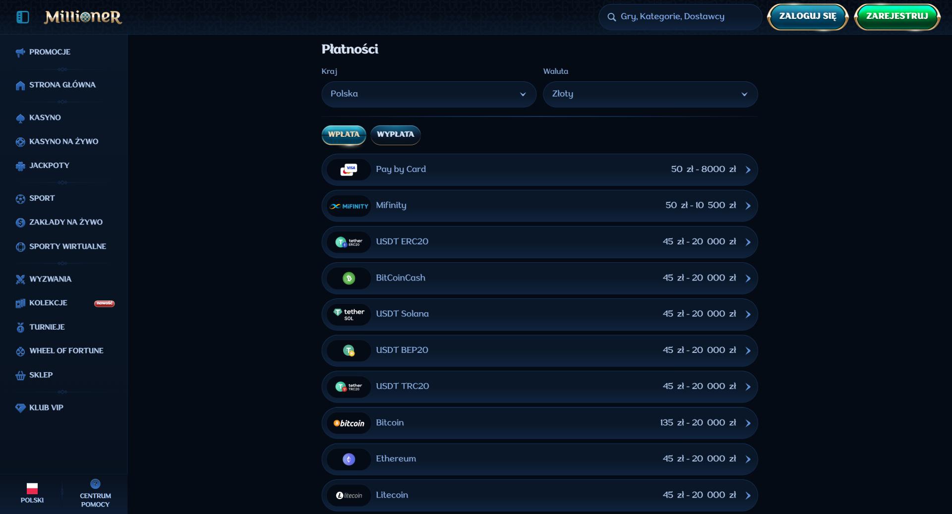 Metody platnosci w kasynie online