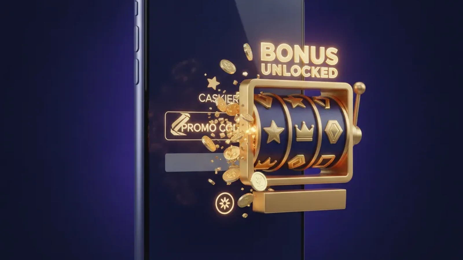 Aktywacja bonusu po wpisaniu kodu promocyjnego w kasynie online.